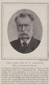 El difunto Sir E T Gourley, MP por Sunderland 1868-1900 de English Photographer