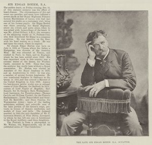 El difunto Sir Edgar Boehm, RA, escultor de English Photographer