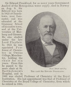 El difunto Sir Edward Frankland de English Photographer