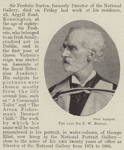 El difunto Sir F W Burton de English Photographer