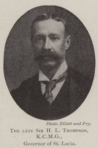 El difunto Sir H L Thompson, KCMG, gobernador de Santa Lucía de English Photographer