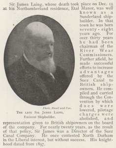El difunto Sir James Laing, eminente constructor naval de English Photographer