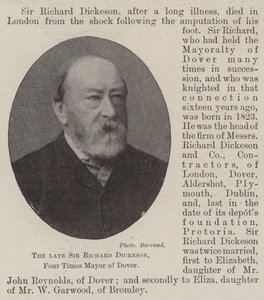 El difunto Sir Richard Dickeson, Cuatro Veces Alcalde de Dover de English Photographer