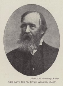 El difunto Sir T Dyke Acland, Baronet de English Photographer