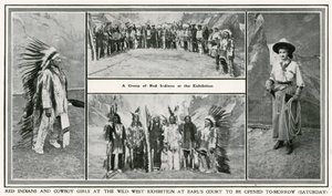 La inauguración de la Exposición del Oeste Dorado en Earls Court: Indios Rojos y chicas vaqueras