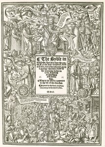 La página del título de la Biblia de Cranmer, AD 1540