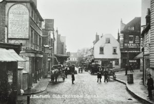 Three Tuns Old Kings Head, Surrey Street, Croydon: vista general, 1885 de English Photographer