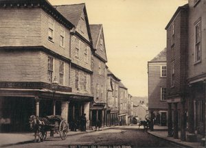 Totnes, casas antiguas en High Street