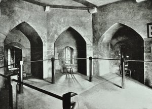 Torre de Londres, Tower Hill: sala de prisión estatal en Beauchamp Tower, 1895 de English Photographer