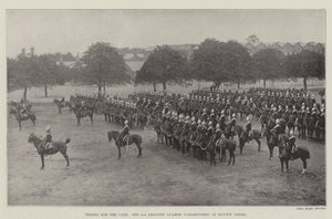 Tropas para el Cabo, los 6º Dragones de la Guardia (Carabineros) en orden de revista de English Photographer