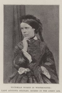 Mujeres victorianas en Westminster, Lady Augusta Stanley, enterrada en la Abadía 1876 de English Photographer