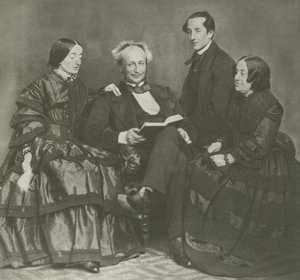 Grupo familiar victoriano, 1857 de English Photographer