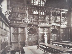 Vista del interior del Salón de Middle Temple, Londres, 1885 de English Photographer
