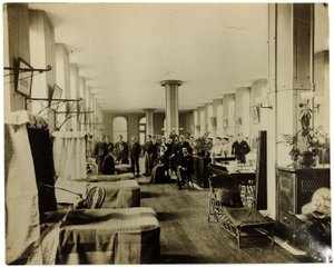 Sala en el Hospital St. Thomas, Londres, c.1890 de English Photographer