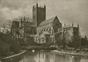 Catedral de Wells, desde el Estanque del Cisne de English Photographer