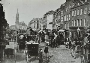 Whitechapel High Street, mirando al este, 1890 de English Photographer