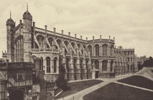 Castillo de Windsor, Exterior de la Capilla de San Jorge (foto b/n) de English Photographer