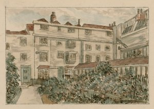 13-15 Nevills Court, Fetter Lane, Holborn, de un boceto en 1900 de English School