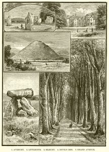 1. Avebury. 2. Littlecote. 3. Silbury. 4. La guarida del diablo. 5. Gran avenida de English School