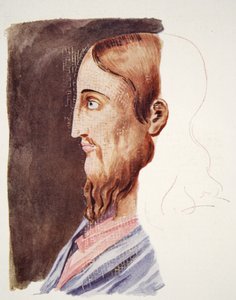 Retrato de Cristo del siglo II de las Catacumbas Romanas, dibujo atribuido a T. Heaphy, reproducido en The Outline of History: being a plain history of life and mankind por H.G. Wells, Londres