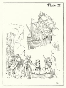 Un barco del siglo XV de English School