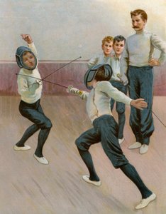 Un combate con floretes de English School
