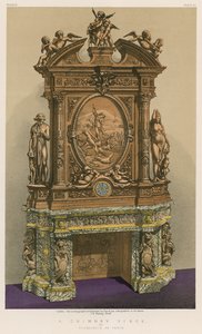 Una chimenea por Fourdinois de París de English School