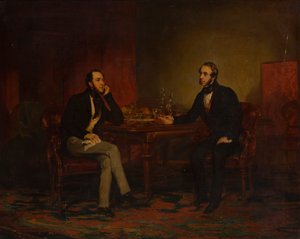 Una conversación, c.1840 de English School