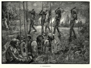 A Corroboree (grabado) de English School