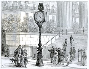 Una Multitud Admira un Reloj Neumático de English School