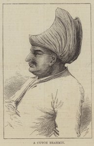 Un brahmán de Cutch (grabado) de English School