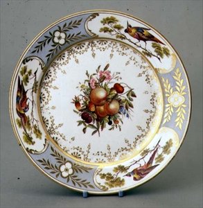 Un plato de Derby pintado por George Complin de English School
