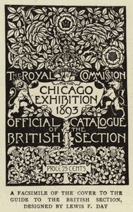 Facsímil de la portada de la guía de la sección británica (grabado)