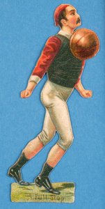 Un punto final, recorte de un futbolista, 1880s-90s de English School