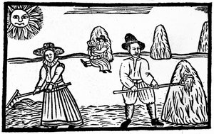 Una escena de cosecha, una ilustración de 