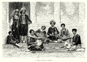 Un concierto judío: Tlemcen (grabado) de English School