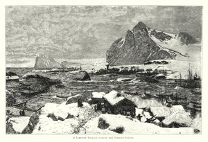 Un pueblo de Lofoten durante la temporada de pesca de English School