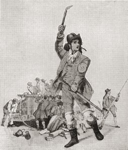 Un bombero londinense en la década de 1790. De The Strand Magazine publicado en 1897. de English School