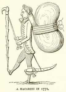 Un macaroni en 1772 de English School