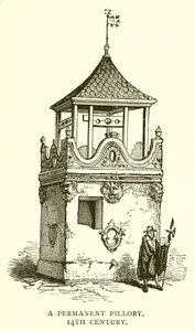 Una picota permanente, siglo XIV de English School