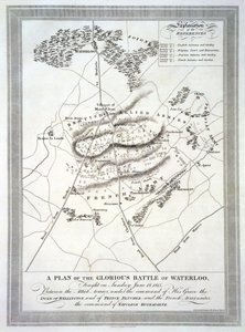 Un Plan de la Gloriosa Batalla de Waterloo de English School