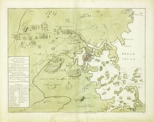 Plano de la ciudad y el puerto de Boston y el país adyacente de English School