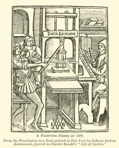 Una Prensa de Imprenta de 1498 de English School