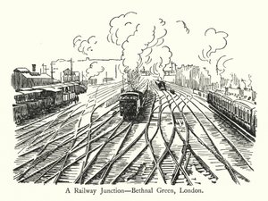 Un Cruce Ferroviario, Bethnal Green, Londres de English School
