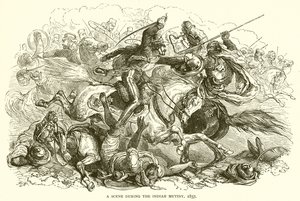 Una escena durante el motín indio, 1857 de English School
