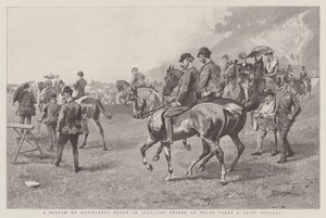 Un boceto en Newmarket Heath en julio, el Príncipe de Gales toma unas breves vacaciones de English School