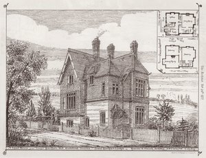 Una pequeña casa cerca de la colina de Santa Marta, Guildford, Surrey, "Lodge de Santa Marta" de English School