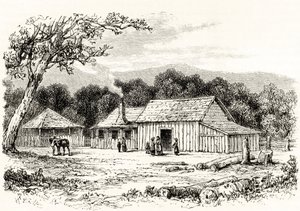 Una estación de ocupantes ilegales, c.1880, de 