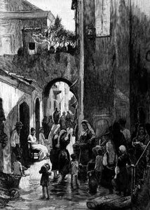 Una fuente en la calle, Catanzaro, Italia, de 