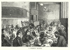 Cena de ladrones (grabado) de English School